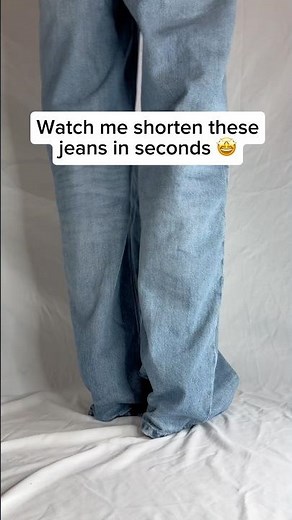 The quickest fix for jeans that are too long! 🤩