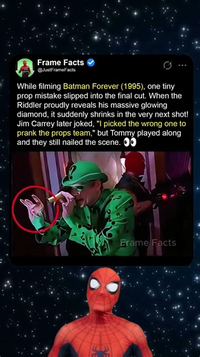 While filming Batman Forever (1995), Jim Carrey couldn't stop laughing