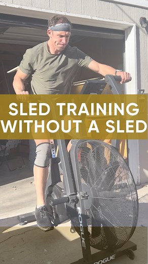 RMR Training on Instagram: "How to train the Hyrox Sled Push without a Sled 👇 You’ll need to simulate two parts. 1) Isolated Lower Body Muscular Endurance There are many ways to isolate the same muscles in your legs that you will be using during a sled push. Jump lunges, assault bikes, or even a magnetic resistance tank will help you hit your quads and glutes similarly to the sled push. Moving at a faster cadence will allow you to feel the same kind of burn in your legs that you will feel on ra