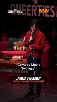 Twinless director James Sweeney wins COMEDY MOVIE at the Queerties