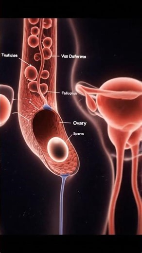 Natural Human Fertilization 🌸🧬#shorts #anatomy #biology #animation