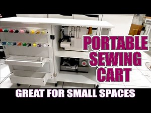 SEWING CART FOR SMALL SPACES | VEVOR PORTABLE SEWING TABLE! UNBOX AND SETUP