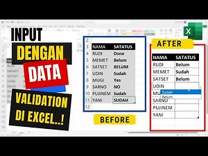 Cara Membuat Formulir Input Data dengan Validation di Excel