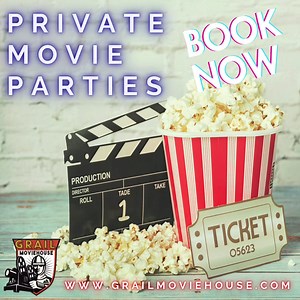 Host your own private movie screening! ❤️🍿📽 Rental dates available now through March. Bring your close friends, significant other, or treat yourself to a private screening of your favorite movie at the Grail Moviehouse in the River Arts District! Check out www.grailmoviehouse.com/private-film-screening for info and availability! | Grail Moviehouse