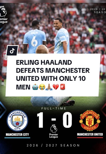 Erling Haaland goal today: Haaland defeats Manchester United with 10 men