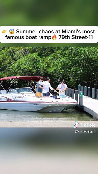 👉 😱 Summer chaos at Miami's most famous boat ramp🔥 79th Street #BoatRamp #BoatRampChaos #BoatFails #BoatingLife #ViralVideos