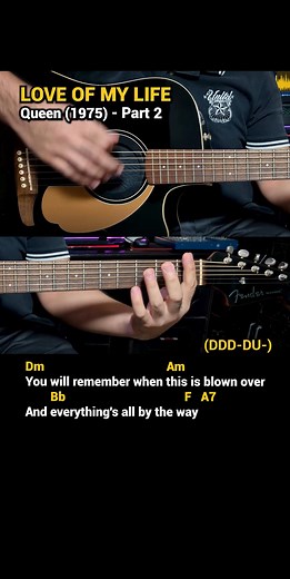 Love of My Life - Queen (1975) Easy Guitar Chords Tutorial with Lyrics Part 2 SHORTS REELS | Doc OTEP Studio