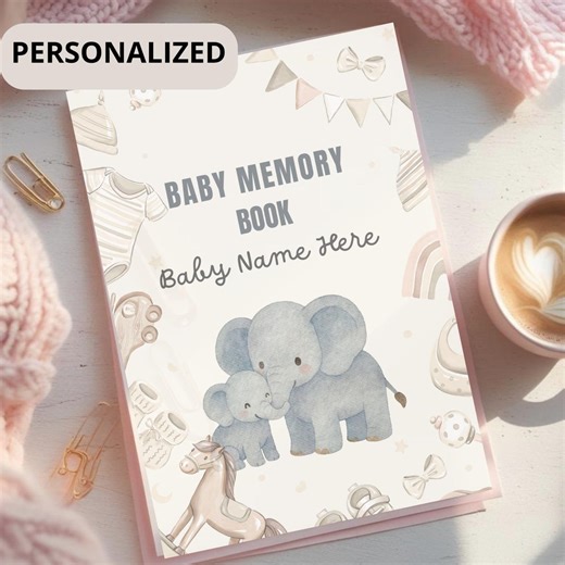 Personalized Baby Memory Book, First Year Journal, Keepsake PDF (A4) - Etsy Canada