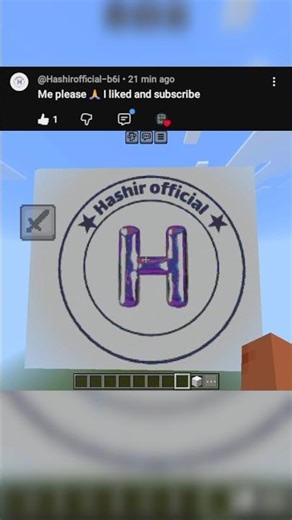 I Built My Subscriber's Logo in Minecraft! 😱 (Pixel Art)