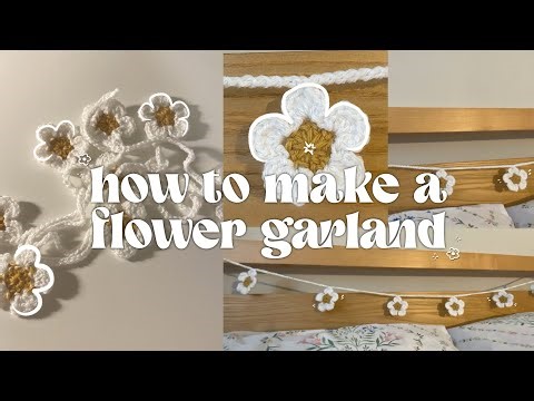 how to make a flower garland || beginner friendly crochet tutorial 🧶