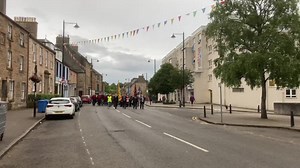 The flutes and drums starting their 5am march through historic Linlithgow for the start of the 2022 Linlithgow Marches. This march rouses inhabitants and visits the home of the Provost. Linlithgow is one of Scotland’s most ancient Burghs, with its first charter granted by King David I in the 1130s. | Scotland Online