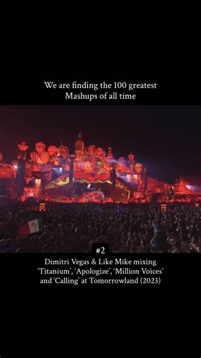 EDM US on Instagram: "Dimitri Vegas & Like Mike mixing Titanium, Apologize, Million Voices and Calling at Tomorrowland 2023 Dimitri Vegas and Like Mike brought a special moment to the main stage at Tomorrowland 2023. They played an epic mashup of songs that many people know and love. The set included the melody from Titanium, vocals from Apologize blended with the sounds of Million Voices and Calling. These artists are known for creating a big atmosphere during their shows. Hearing these anthems