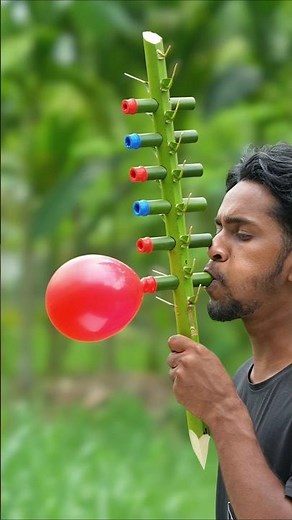 Creative Bamboo Beautiful slingshots, Six Balloone popping toys #Diy #Craft #Bamboopopps
