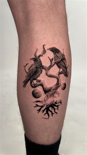 Tattoo By Anton on Instagram: "Yggdrasil is the cosmic tree in the center of the existence in Norse mythology that hold the nine realms together. It is a popular tattoo subject for a lot of people visiting Norway, but this time we did something a little different! My client was very open and gave me a lot of creativity freedom with this one. It was a real fun project and I feel so luck that people want to get tattoos from me. Thank you! If you’d like some tattoos from me, custom or flash, send m