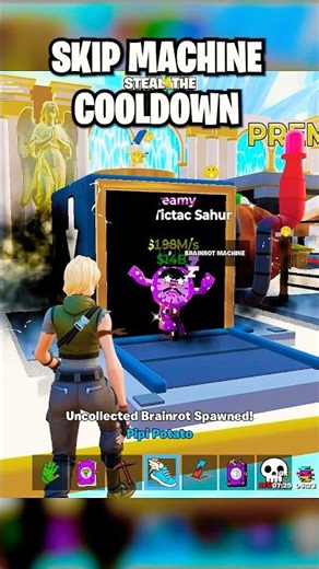 NEW Skip Machine Cooldown Code! Fortnite Steal the brainrot