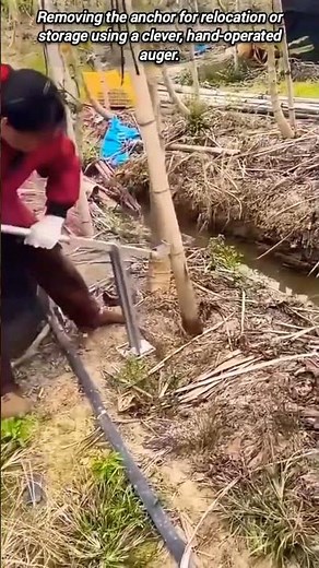 Simple Tool Ground Anchor Removal For Farm and Garden.