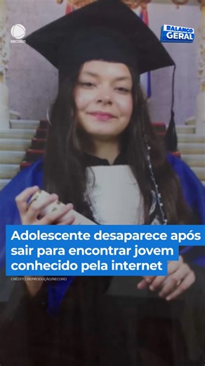 A adolescente Vitória, de 16 anos, está desaparecida há 17 dias na Zona Leste de São Paulo. Ela mora com a avó, Severina, no bairro Vila Formosa, e foi vista pela última vez ao sair de casa para encontrar um jovem que conheceu pela internet. Testemunhas relataram que Vitória foi vista de mãos dadas com o rapaz. À família da adolescente, o jovem disse que ela teria ficado em sua casa e que, depois, foi deixada em um ponto de ônibus da região. Desde então, Vitória não fez mais contato com os famil