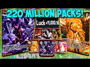 HUNDREDS OF TRILLIONS! Opening 220 MILLION Packs In Anime Card Clash!