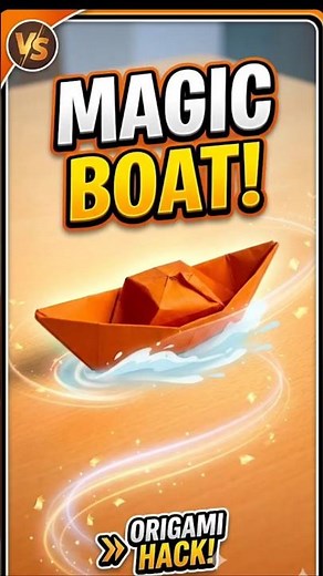 The MAGIC Paper Boat! ⛵️✨ #origami"