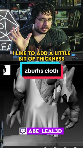 adding cloth in ZBrush is very easy. #3d #unrealengine #gamedev #digitalartist #zbrush #sculpture #ipad