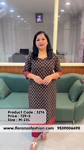 Kurti in pure cotton Slit pattern Hem area with piping Sleeve end and hem area with contrast shade patch Without lining Length 46 inches Product Code : 3276 Price : 729 S Size : M-2XL Disclaimer: There Will Be Slight Differences In Colour Due To Lighting Or Your Device Display Settings. Those who would like to shop our exclusive handpicked store collections, we having a video call shopping facility. 📌Available only with prior appointments 🗓️ Monday - Saturday ⏰ 10:00 AM - 02:00PM WhatsApp us a