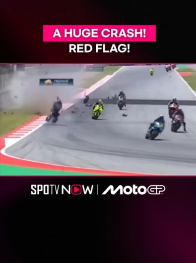 #MotoGP 🏍️ – Red flag at the #CatalanGP 🇪🇸🚩 The race was brought to a halt following an incident involving Alex Márquez and Pedro Acosta 😱💥 Don’t miss a single moment of the #MotoGP 2026 action! Subscribe to Motorsport, or Monthly & Annual Ultra Packs. 📺 onelink.to/spotvsea #SPOTVSEA