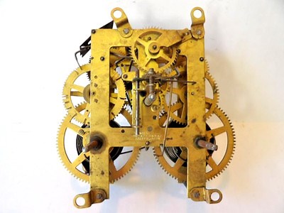 VIDEO Antique Ingraham Clock Movement, Works, SEE VIDEO | eBay