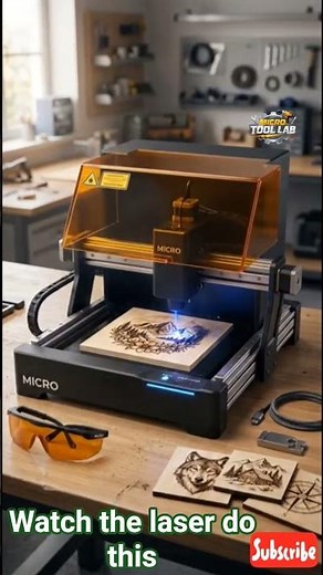 This Tiny Laser Engraver Is INSANELY Precise 😳🔥 (Mini CNC Magic) #satisfying #woodworking #diy #usa