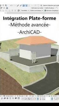 Intégration avancée d'une Plate-forme sur une terrain en pente sur #ArchiCAD.