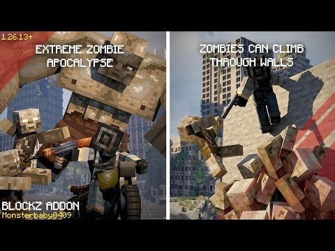 BlockZ Addon Zombie Apocalypse 3D Guns Addon Showcase in Minecraft PE 1.26.13+ | Creator Crafter321
