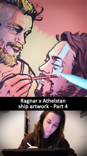 Part 4 of my Ragnar x Athelstan ship artwork - what color fits best to Athelstan's face?