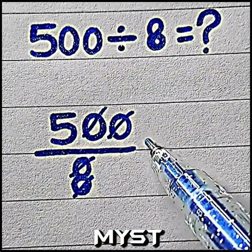 "Correct" Way to Divide 500 by 8? 🤣