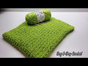 Easy Crochet a baby blanket | Beginner crochet baby blanket | BAG O DAY CROCHET TUTORIAL #596