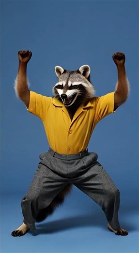 Rainbow Kids | Funny Human-like Raccoon Screaming! 😂 | Unique AI Art