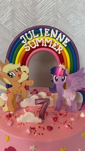 Little pony theme cake#cake #birthdaycake #bakerphilippines #tiktokcakes #cakeph #birthdaycakedesign #cakesoftiktok #tiktokcake #birthday #littleponycake #littlepony