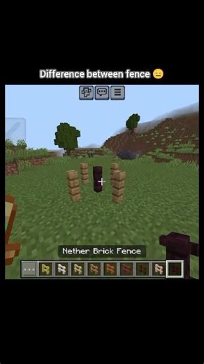 Difference between fences😑#shorts #minecraft #fence