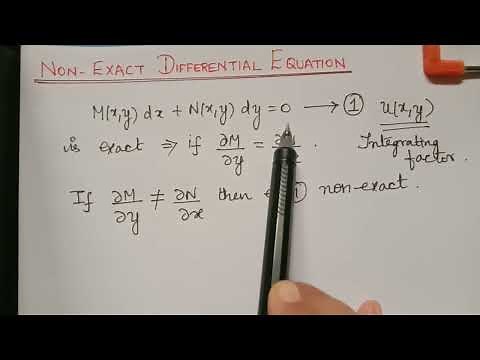 non exact differential equations