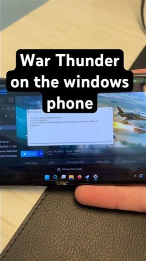 Trying War Thunder on the Windows phone #tech #pc #gaming #yaptech