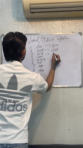 JATIN HAIRARTIST on Instagram: "LoReal and Matrix reflection numbering system If you want to learn hair color then follow my page and share this reel For more info=91078-00143☎️ #like #instagram #insta #hair #instagood"