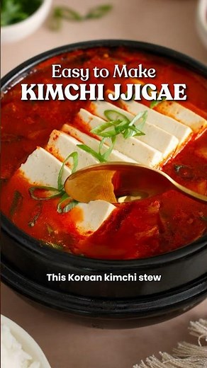 Easy Homemade Kimchi Jjigae 😍 (tofu soup)