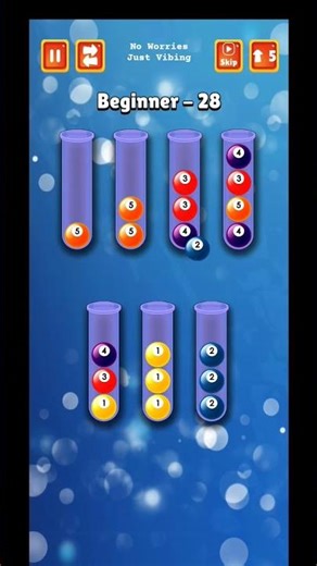 Billiard Ball Sort Puzzle Level - 28 | No Worries Just Vibing #quickplay #playsimple