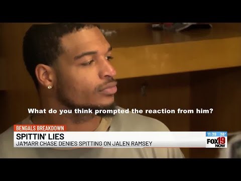 Ja'Marr Chase denies spitting on Jalem Ramsey during Sunday's game
