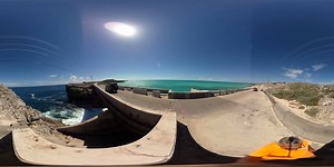 A 360° view of the Glass Window Bridge and the contrasting waters on each side. | Eleuthera, Bahamas