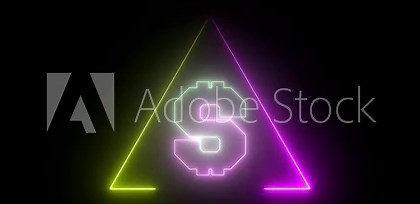 Dollar currency sign symbol icon animation . triangle dollar sign animated.