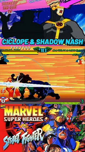 marvel vs street fighter Ciclope & Shadow Nash #videogames #gaming #gamer #retrogames #Games | Ave Fenix KOF