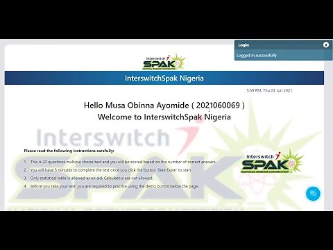 How to Take InterswitchSPAK 3.0 Online Computer Based Test 2021