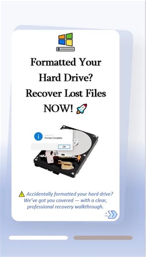 Accidentally Formatted Your Hard Drive? Here’s How to Recover Lost Files!#format #techfix
