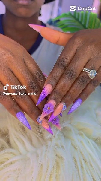 Purple Nails Inspiration from Kasarani