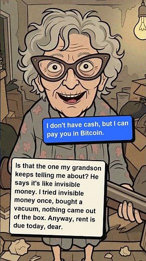 I Tried to Pay My (Armed) AI Landlady in Bitcoin — She Called It "Invisible Money" #Shorts