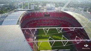 68 reactions · 14 shares | Full view of Wembley Stadium via drone camera. Due to its large capacity and special structure with minimal separation between each level, Wembley Stadium and Rose Bowl Stadium (no separation/sloped floor) are expected to have the most beautiful light ocean @BTS_twt @bts_sci #BangtanPaMore | Bangtan Pa More | Facebook